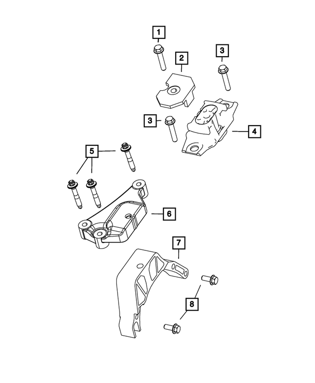 6106233AA - 1.4L Gas; Engine: Hex Flange Head Bolt, Mounting for Mopar Image