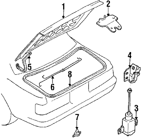 Lid & Components for 1990 INFINITI M30 #0