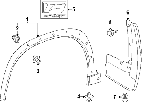 Exterior Trim - Fender for 2025 Lexus TX500h #0