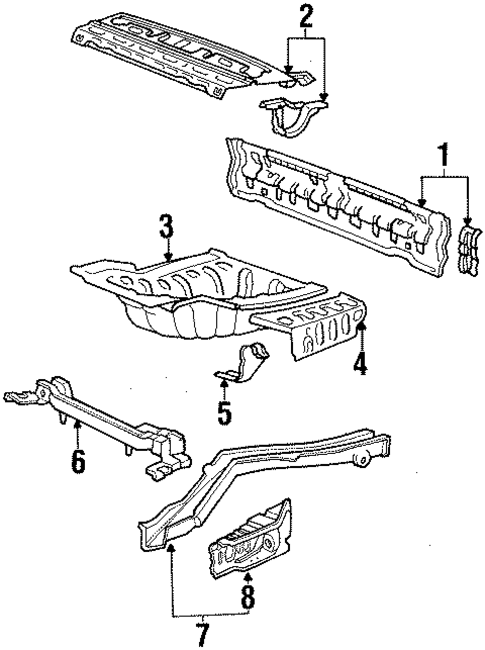 Rear Body for 1988 Mitsubishi Galant #0