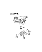 5191826AA - Brakes: Master Cylinder To Booster Seal for Chrysler: 200, Aspen, Sebring | Dodge: Avenger, Durango, Journey, Nitro, Viper | Fiat: 500 | Jeep: Cherokee, Compass, Liberty, Wrangler, Wrangler JK | Ram: ProMaster 1500, ProMaster 2500, ProMaster 3500, ProMaster EV | SRT: Viper Image