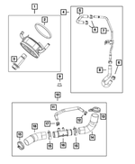 68425455AA - Cooling: Radiator Outlet Hose for Mopar Image