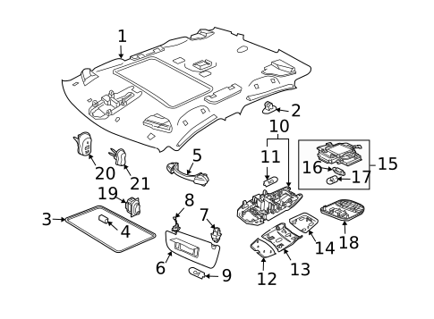 Interior Trim - Roof for 2010 Saab 9-3X #0