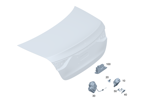 997504000 - Rear-End Door/Trunk Lid/Liftgate: Lock for Mercedes-Benz: C300, C43 AMG, C63 AMG S E Performance, E350, EQE 350, EQE 350+, EQE 500, EQE AMG Image image