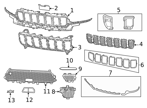 Grille for 2022 Jeep Grand Cherokee #0