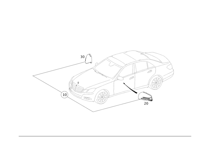 2128100964 - Mirror: Trim for Mercedes-Benz Image