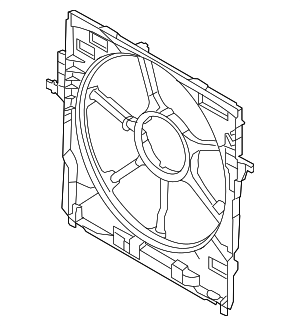 17117611348 - Cooling System: Fan Shroud for BMW: 528i, 550i, 550i GT, 550i GT xDrive, 550i xDrive, 650i, 650i Gran Coupe, 650i xDrive, 650i xDrive Gran Coupe, 750i, 750i xDrive, 750Li, 750Li xDrive Image
