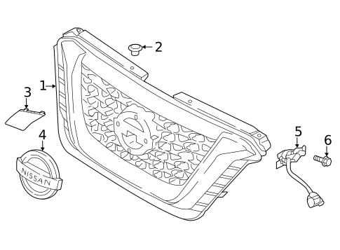 Grille & Components for 2025 Nissan Kicks Play #0