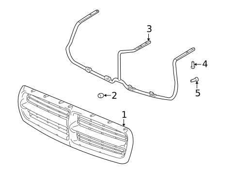 Grille & Components for 1999 Dodge Durango #0