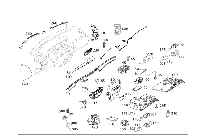 2166802707 - Panelling: Cover for Mercedes-Benz: CL600, CL65 AMG Image image