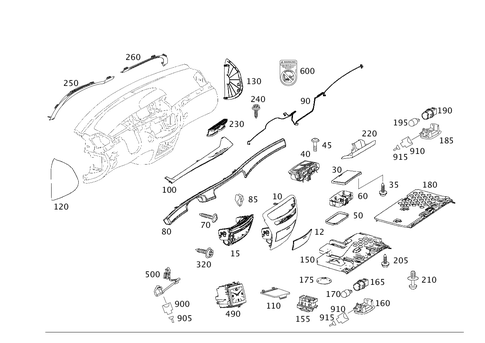 Detachable Components, Instrument Panel for 2012 Mercedes-Benz CL63 AMG #0