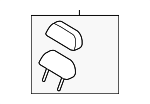 4S4Z54611A08BAC - Body: Headrest for Ford: Focus Image