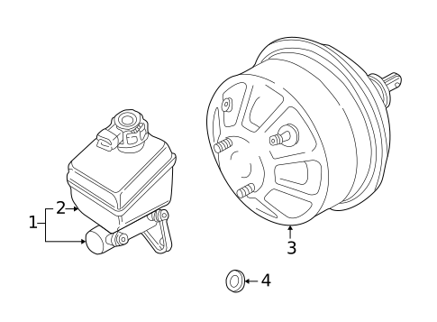 Master Cylinder - Components On Dash Panel for 2002 Land Rover Discovery #0