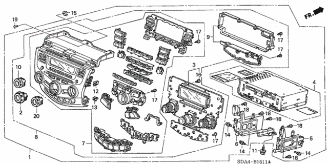 Center Module (Stanley) (Manual Air Conditioner) for 2006 Honda Accord #0