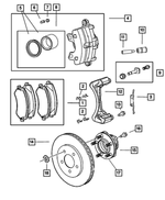 5019984AA - Service Brakes: Front Disc Brake Pad Kit for Mopar Image