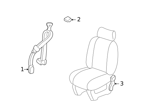 Seat Belt for 2007 Chevrolet Uplander #2