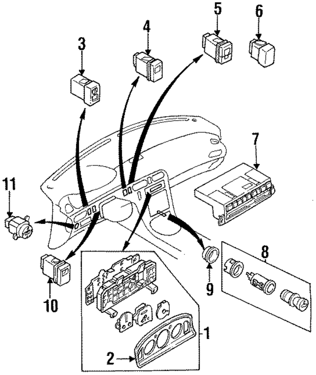 GA2A666R0A - : Instrument Light Rheostat for Mazda Image
