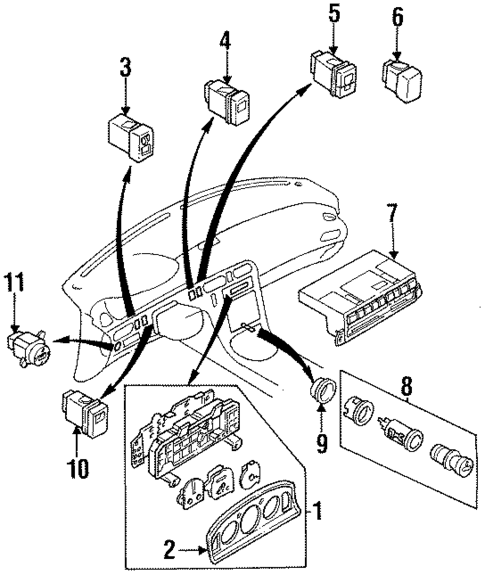 Switches for 1996 Mazda 626 #0
