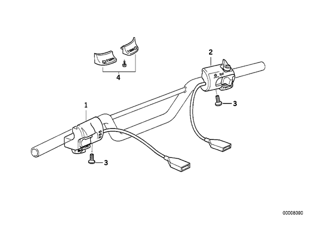 61312305233 - General Electrical System: Combination Switch with Continuous Light -  for BMW-Motorrad Image