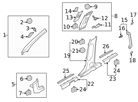 Interior Trim - Pillars for 2021 Kia Telluride #0