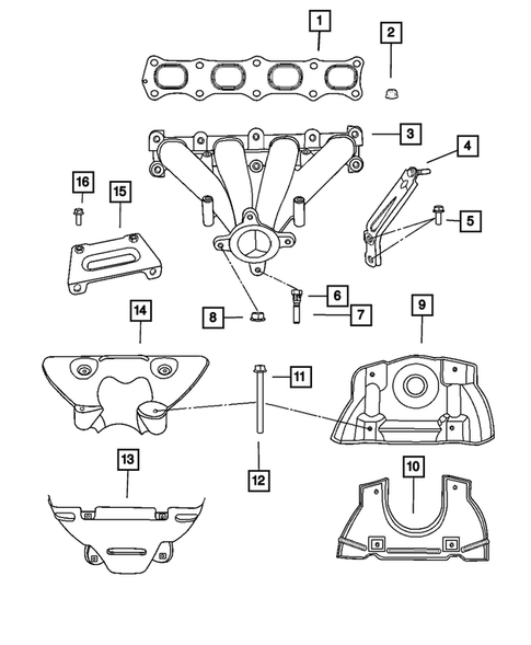 Manifolds and Vacuum Fittings for 2008 Dodge Caliber #0
