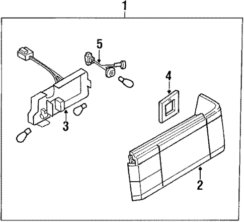 Combination Tail Lamps for 1989 Subaru RX #0