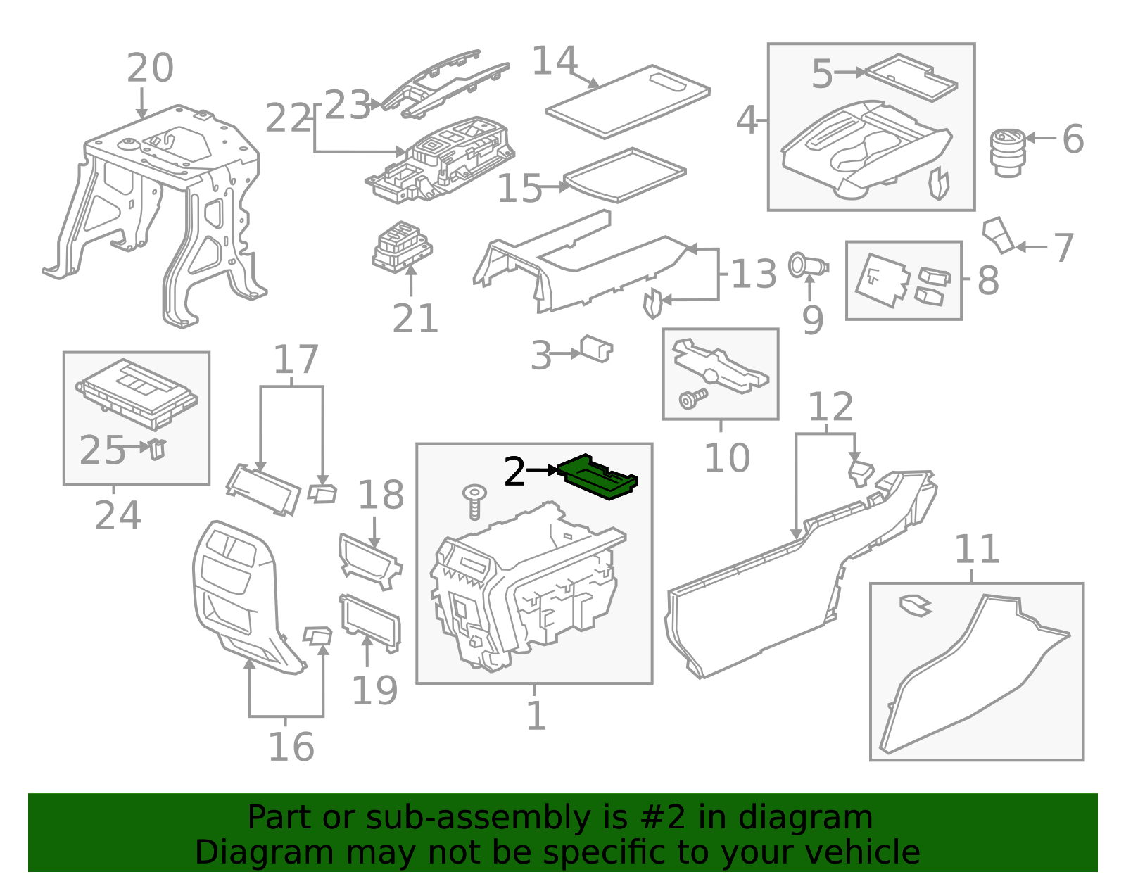 2016-2023 Honda Base Tray 83407-TG7-A02 | Honda Factory Parts