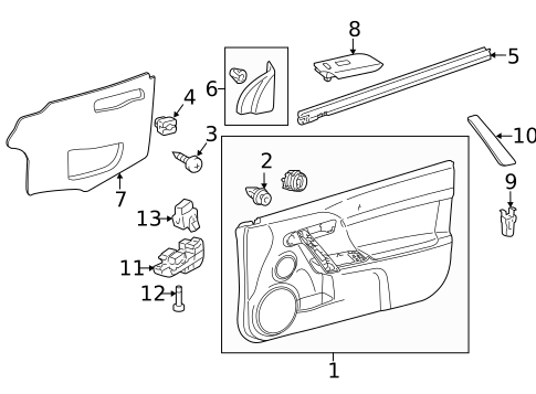 Interior Trim - Door for 2014 Scion tC #0