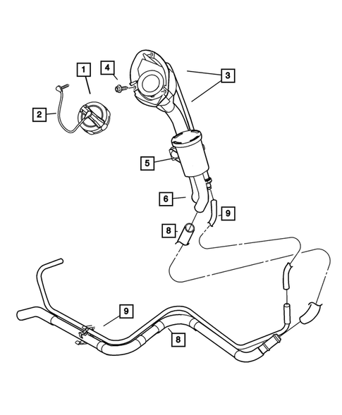 Fuel Tank Filler Tube for 2003 Jeep Liberty #0