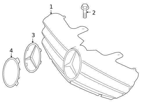 Grille & Components for 2009 Mercedes-Benz CL550 #0