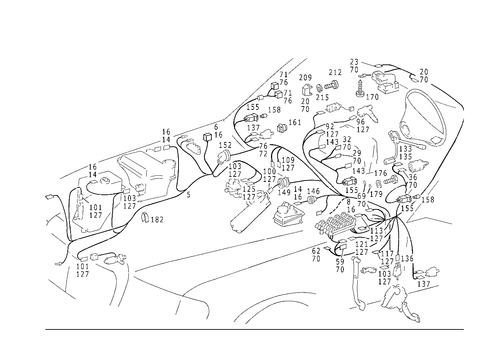 Inboard Cable Harness for 1989 Mercedes-Benz 300CE #0