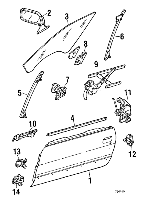 Door & Components for 1985 Subaru Brat #0