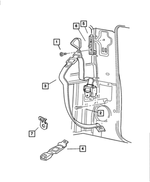 55350950AC - Interior Trim: Tether Anchor for Dodge: Ram 1500, Ram 2500, Ram 3500 Image
