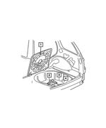 68229416AA - Labels: Space Saver Spare Warning Label for Chrysler: PT Cruiser, Sebring | Dodge: Avenger, Caliber, Durango, Journey | Jeep: Compass, Grand Cherokee, Patriot Image