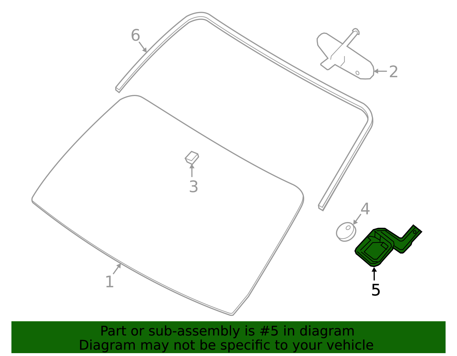 26498-EZ00A - Rain Sensor Cover - 2018-2021 Nissan | Nissan OEM Parts ...