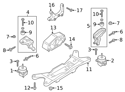 Engine & Trans Mounting for 2017 Ford Mustang #0