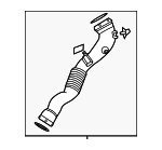 13717604033 - Cooling System: Inlet Tube for BMW: 328i GT xDrive, 335i, 335i GT xDrive, 335i xDrive, 435i, 435i Gran Coupe, 435i xDrive, 435i xDrive Gran Coupe, ActiveHybrid 3, M2, M235i, M235i xDrive, X3, X4 Image