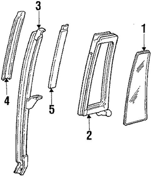 Stationary Glass for 1989 Oldsmobile Custom Cruiser #0