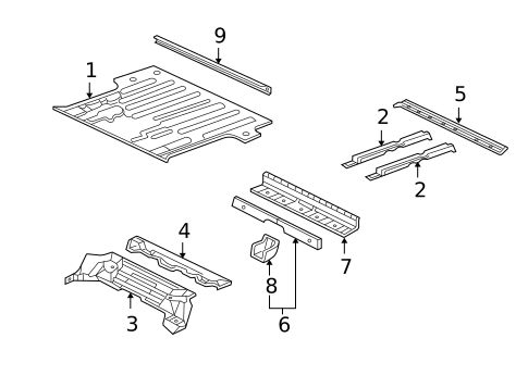 Rear Floor & Rails for 2005 Cadillac Escalade EXT #0