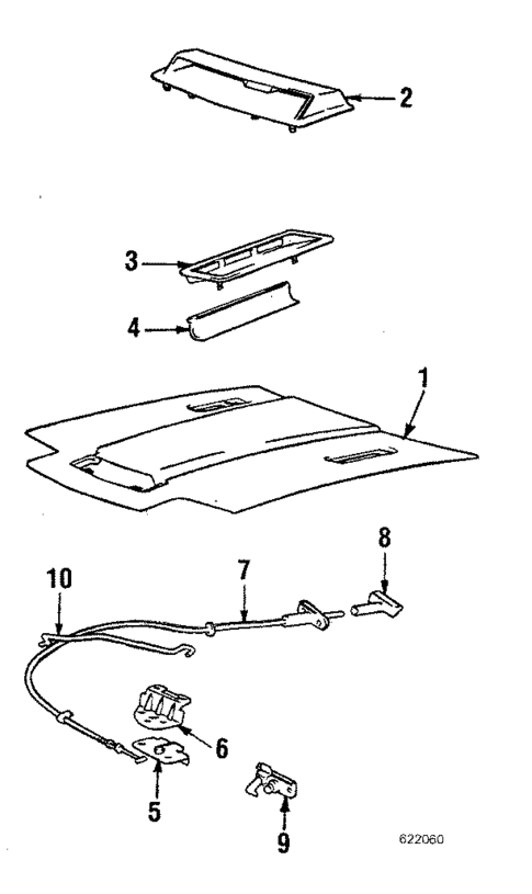 Hood & Components for 1984 Mitsubishi Starion #0
