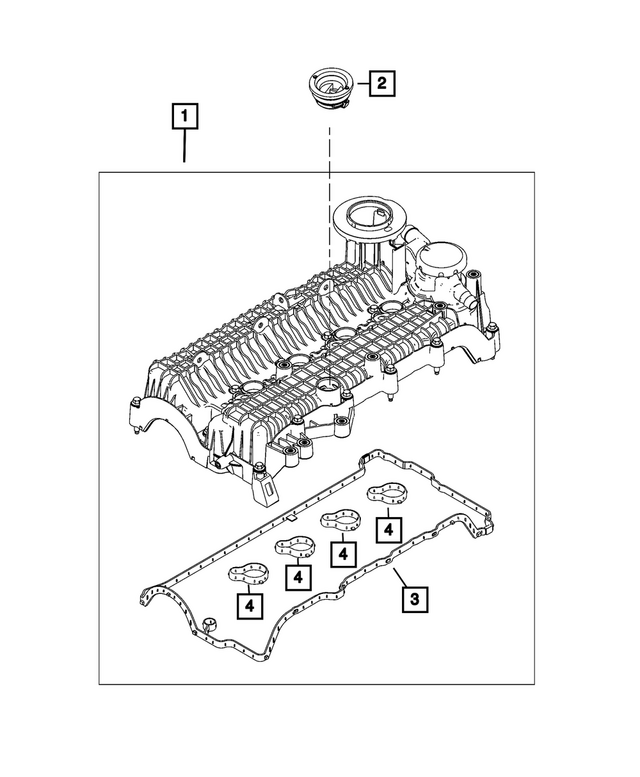 68632630AA - 1.3L Turbo; Engine: Cylinder Head Cover for Mopar Image