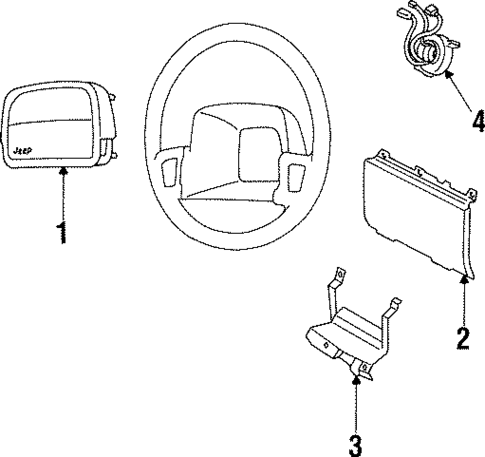 Air Bag Components for 1997 Jeep Cherokee #0