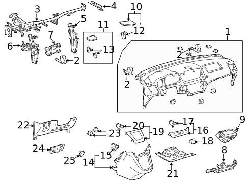 Instrument Panel for 2008 Lexus RX400h #0