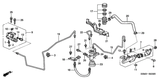 Clutch Master Cylinder for 2003 Acura CL #0