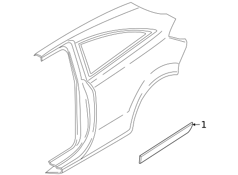 Exterior Trim - Quarter Panel for 2008 Saturn Astra #0