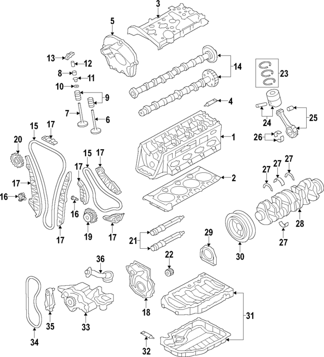 6H103063M - Engine: Cylinder Head for Audi Image