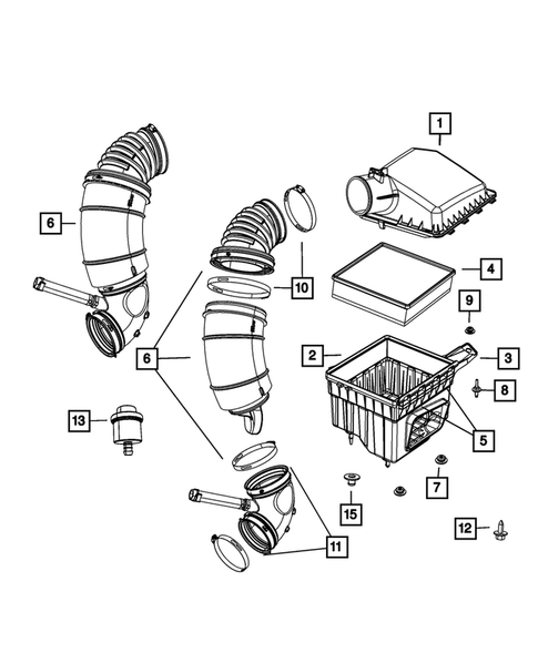 Air Cleaner for 2008 Dodge Ram 3500 #1