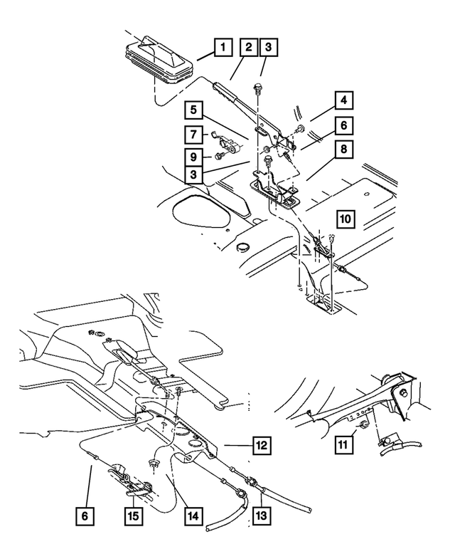 52008363 - Parking Brake: Parking Brake Cable, Left Rear for Mopar Image