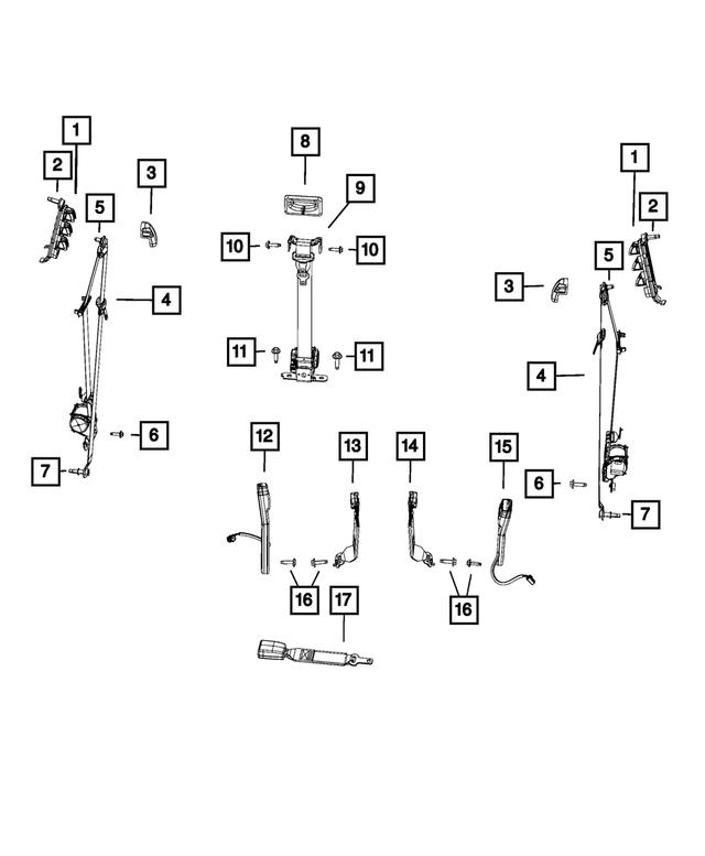 6506080AA - Restraints: Hex Head Screw for Mopar Image image