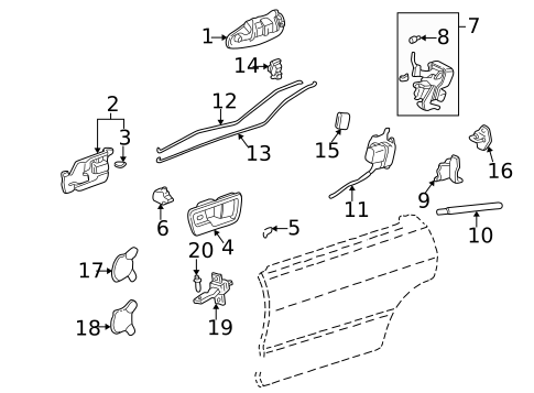 Rear Door for 1997 Acura Integra #0